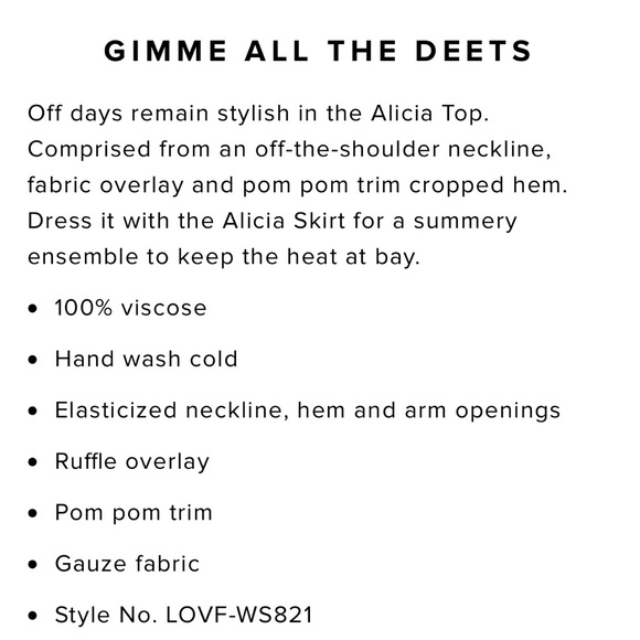 Lovers + Friends lilac palm Alicia crop top - Picture 8 of 8